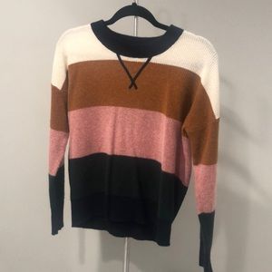 Madewell cashmere color block sweater S